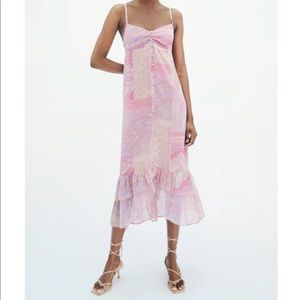 Zara summer midi dress NWT